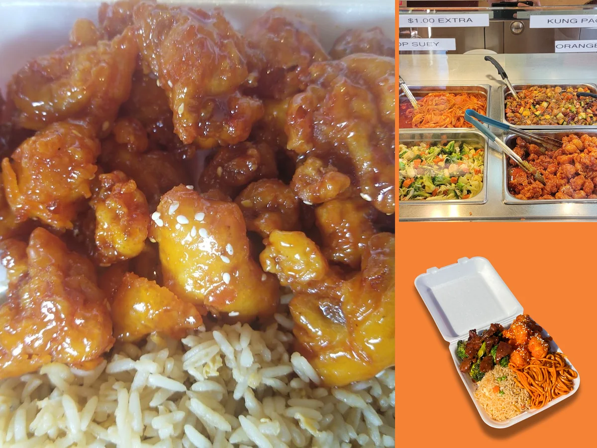 Fast food counter with Chinese takeout